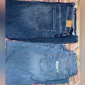 GUC Set of 2 American Eagle dreamy drape low rise baggy wide leg jeans 8
